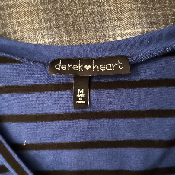 Derek Heart laced sides striped t-shirt - Picture 2 of 2